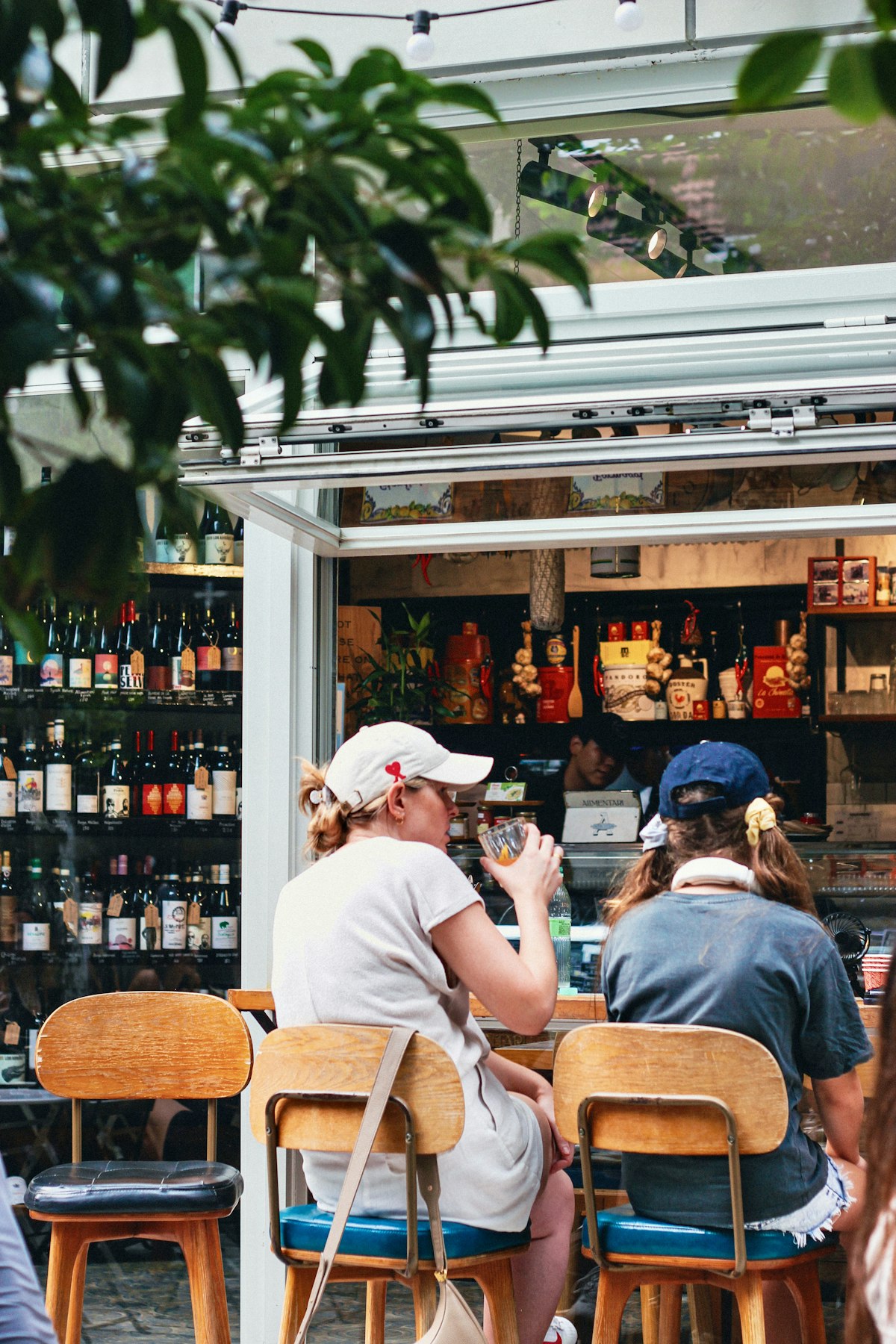 Guests seated at a Shanghai bar